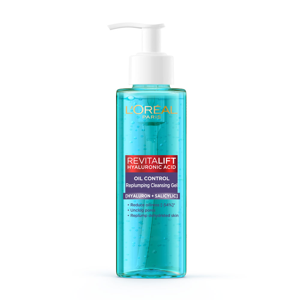 Loreal Paris Revitalift Hyaluronic Acid Oil Control Replumping Cleansing Gel 120ml