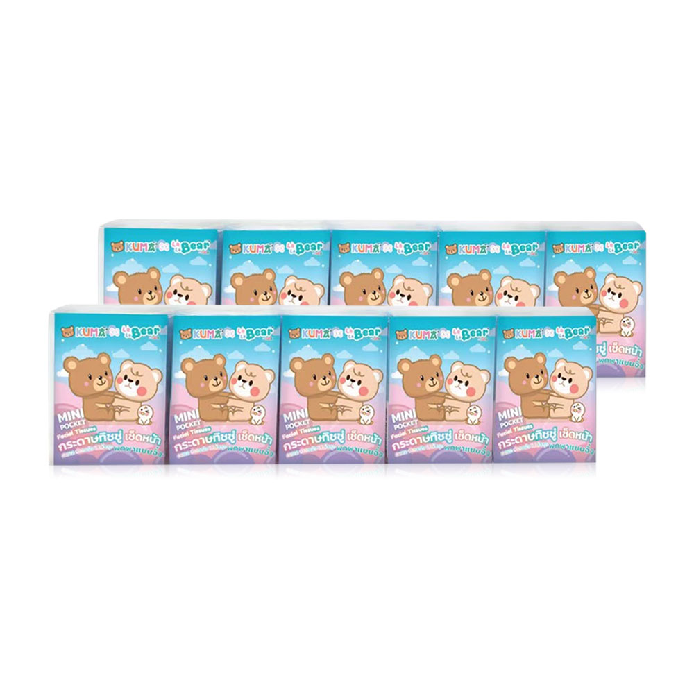 KUMA Lala Bear Facial Tissue Pocket [10 Sheets x 10pcs]