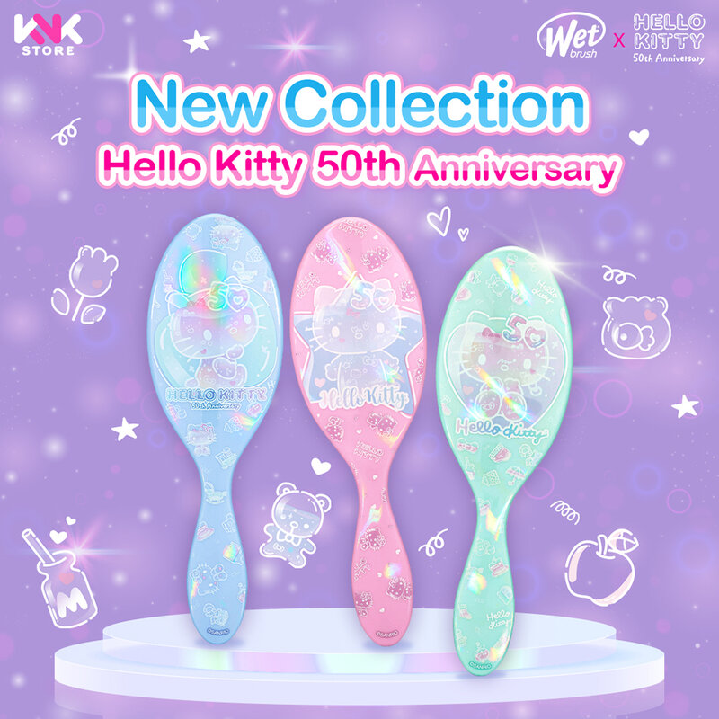 Wet Brush Original Detangler Hello Kitty 50th 1pc #Blue