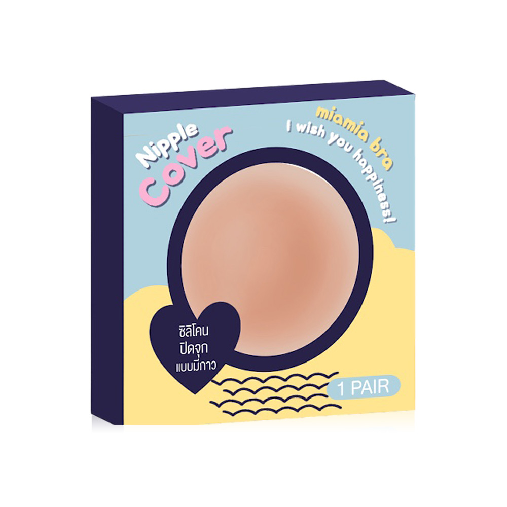 Miamia Bra Nipple Cover Glue 8cm [1 Pair] #Milk