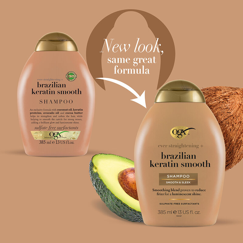 OGX Ever Straightening Brazilian Keratin Shampoo Smooth & Sleek 385ml