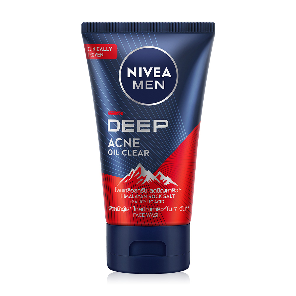 NIVEA Men Deep Acne Oil Clear Scrub Mud Foam 100g