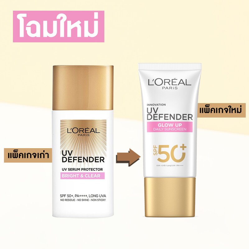 Loreal Paris UV Defender SPF50+/PA+++ Long UVA Bright & Clear 50ml