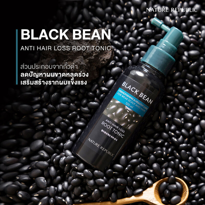 Nature Republic Black Bean Strengthening & Healthy Care Anti-Hair loss Root Tonic 120ml