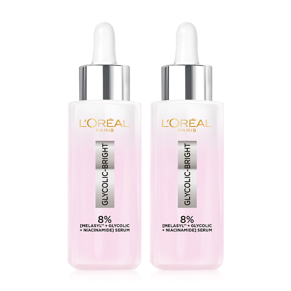 Loreal Paris Glycolic Bright Instant Glowing Serum [30ml x 2pcs].
