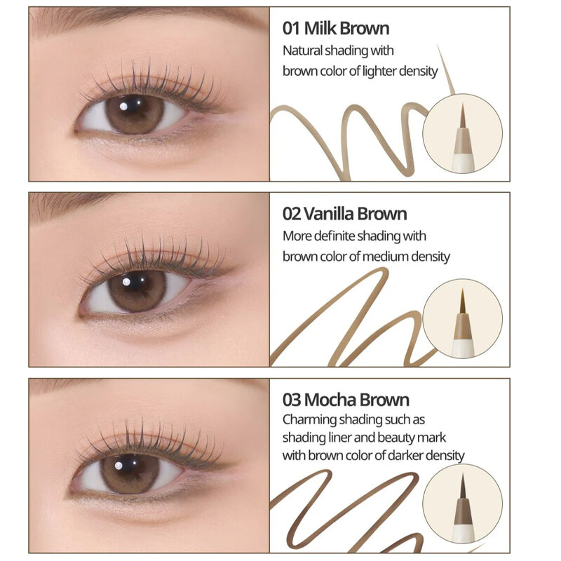 CLIO Sharp So Simple Shade Brush Liner 0.5g #001 Milk Brown ( สินค้าหมดอายุ : 2026.04.02 ) 