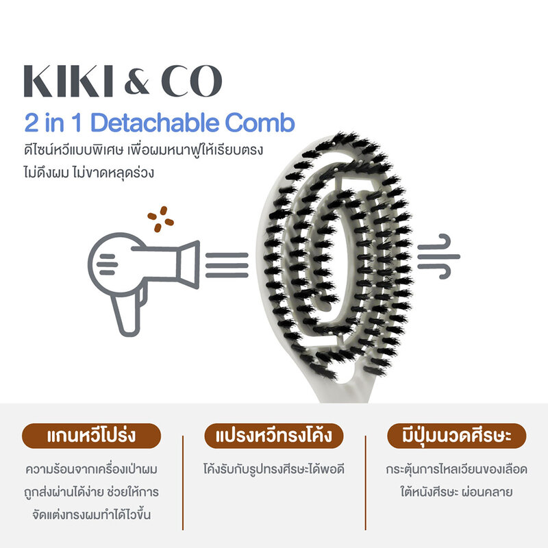 KIKI & CO 2in1 Detachable Comb 1pc