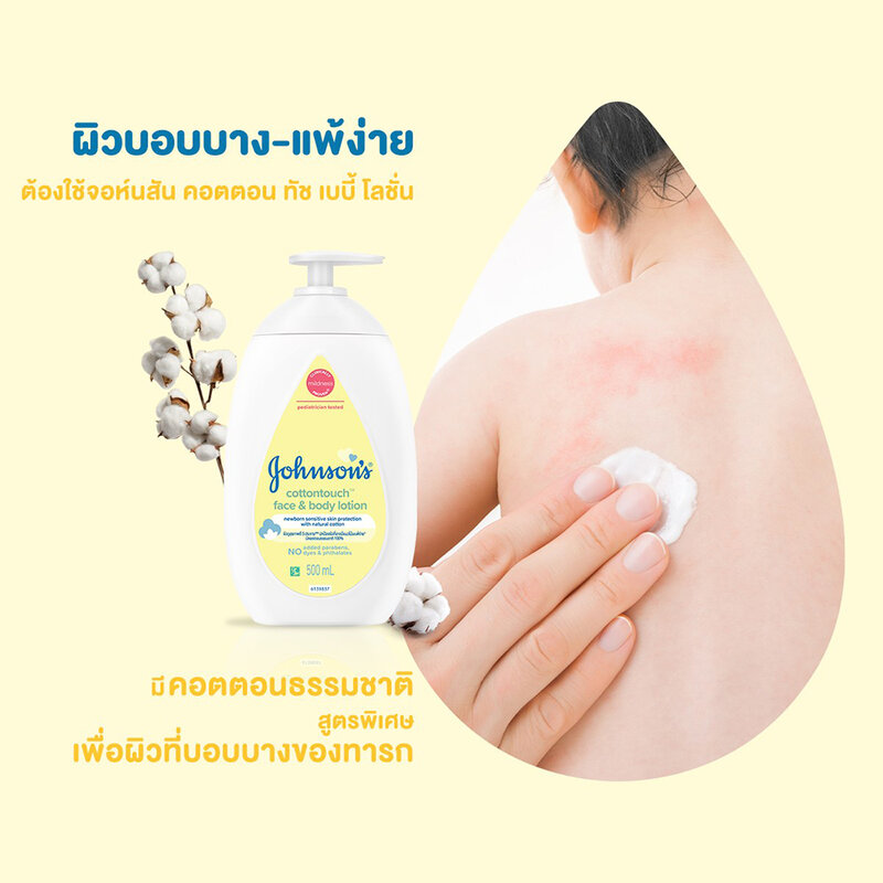 [ซื้อ 1 แถม 1] Johnsons Body Lotion Cotton Touch Lotion 500ml