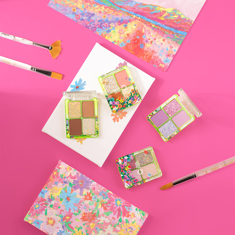 Cathy Doll Give.Me.Museums Blooming Eye Palette [1.8g x 4Colors] #Autumn Beige