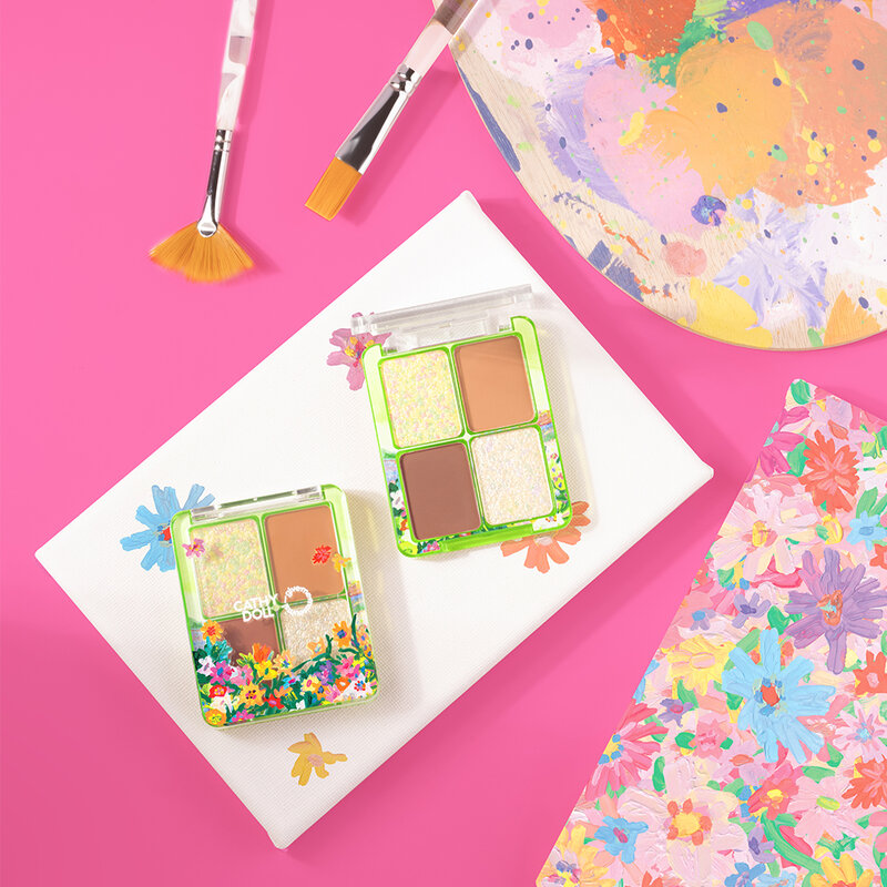 Cathy Doll Give.Me.Museums Blooming Eye Palette [1.8g x 4Colors] #Autumn Beige