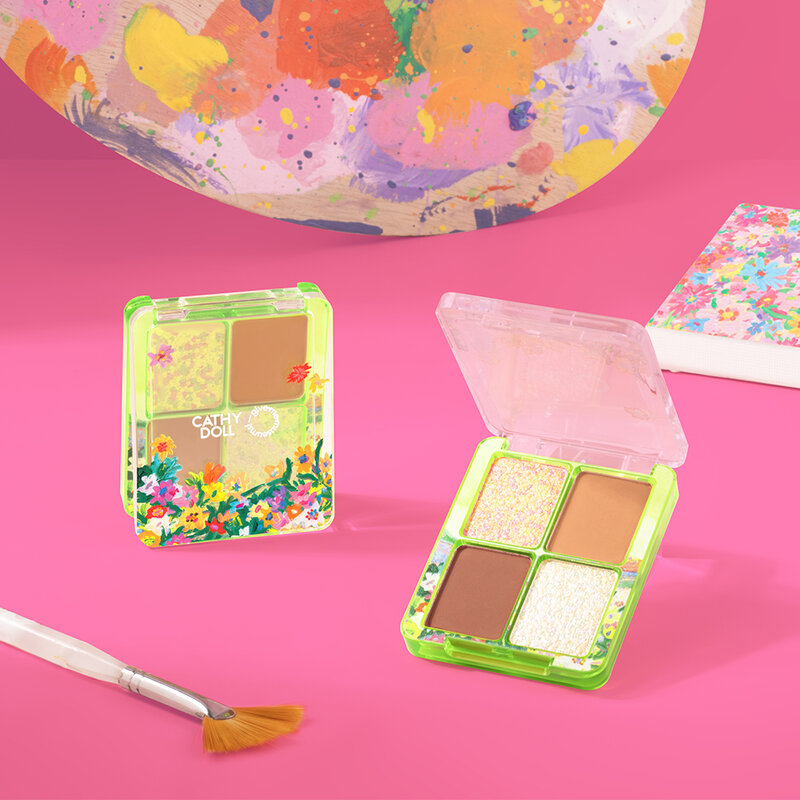 Cathy Doll Give.Me.Museums Blooming Eye Palette [1.8g x 4Colors] #Autumn Beige
