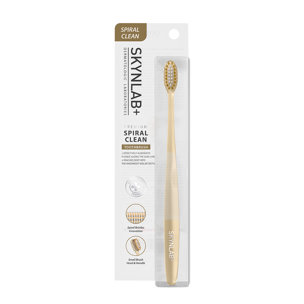 Skynlab Premium Spiral Clean Toothbrush 1pc #Gold