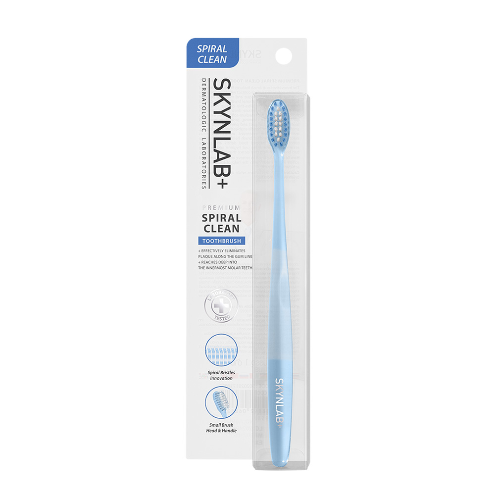 Skynlab Premium Spiral Clean Toothbrush 1pc #Blue