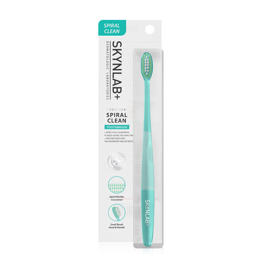 Skynlab Premium Spiral Clean Toothbrush 1pc #Green