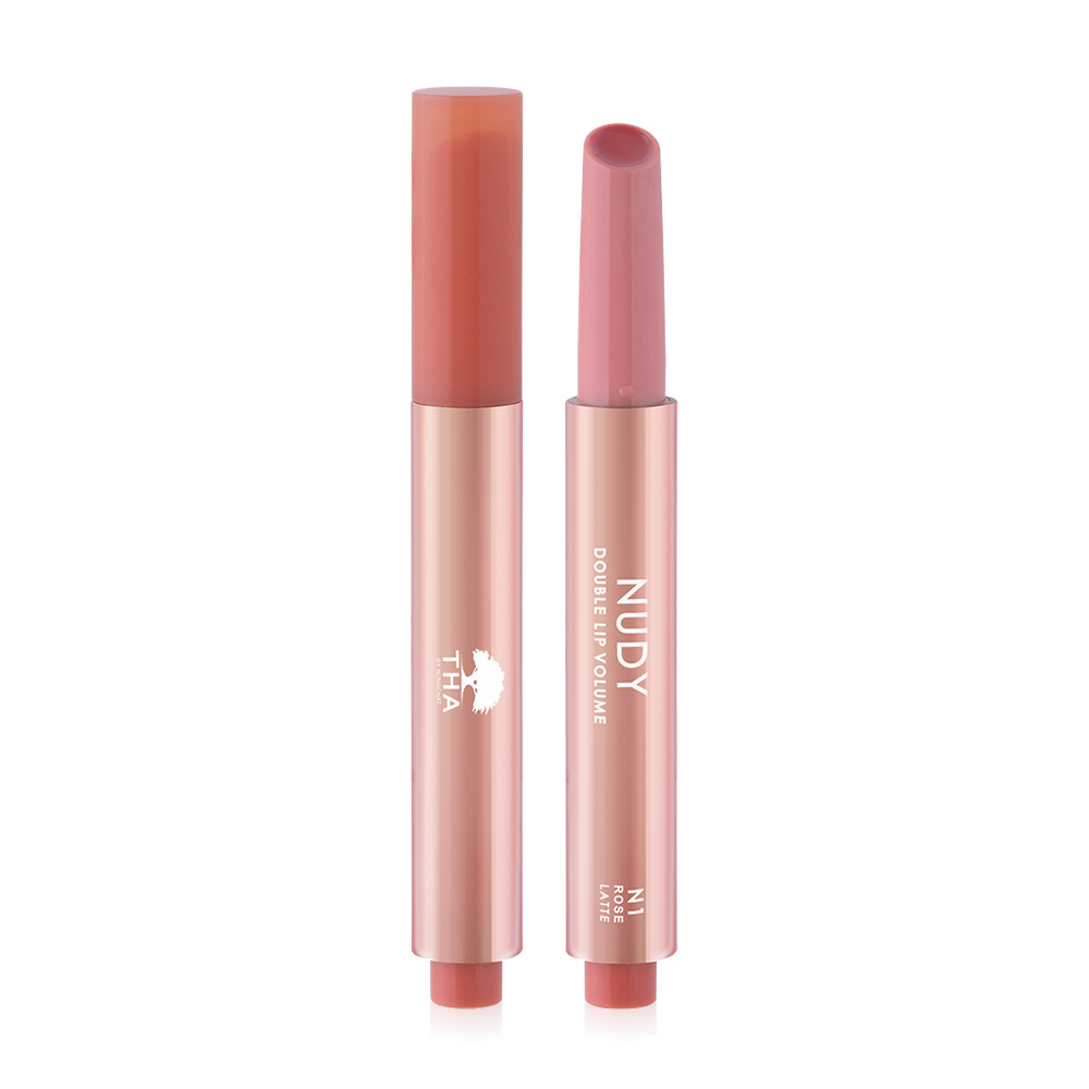 THA By Nongchat Nudy Double Lip Volume 2g #N1 Rose Latte