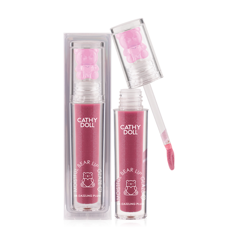 Cathy Doll Moistful Bear Lip Glaze 2.2g #08 Dazzling Plum