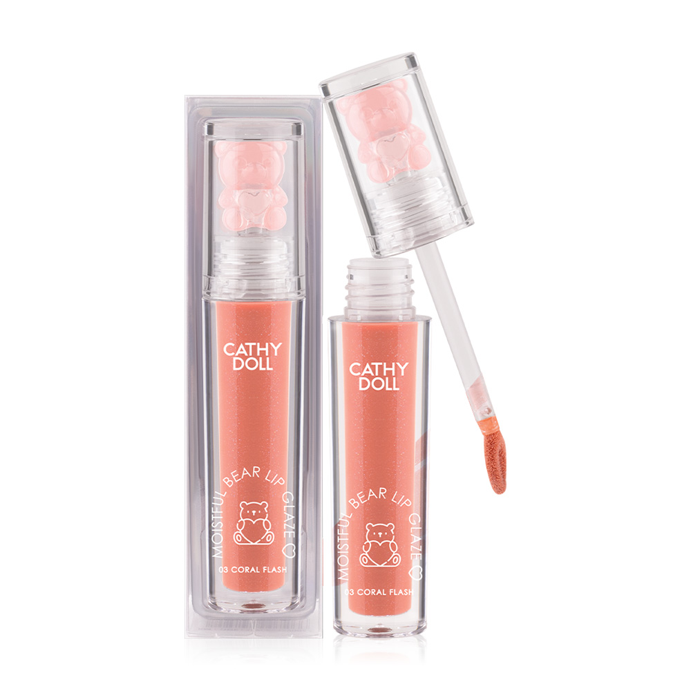 Cathy Doll Moistful Bear Lip Glaze 2.2g #03 Coral Flash