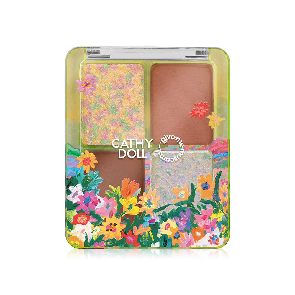 Cathy Doll Give.Me.Museums Blooming Eye Palette [1.8g x 4Colors] #Autumn Beige