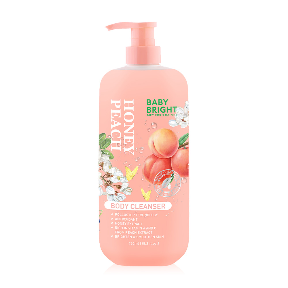 Baby Bright Honey Peach Body Cleanser 450ml