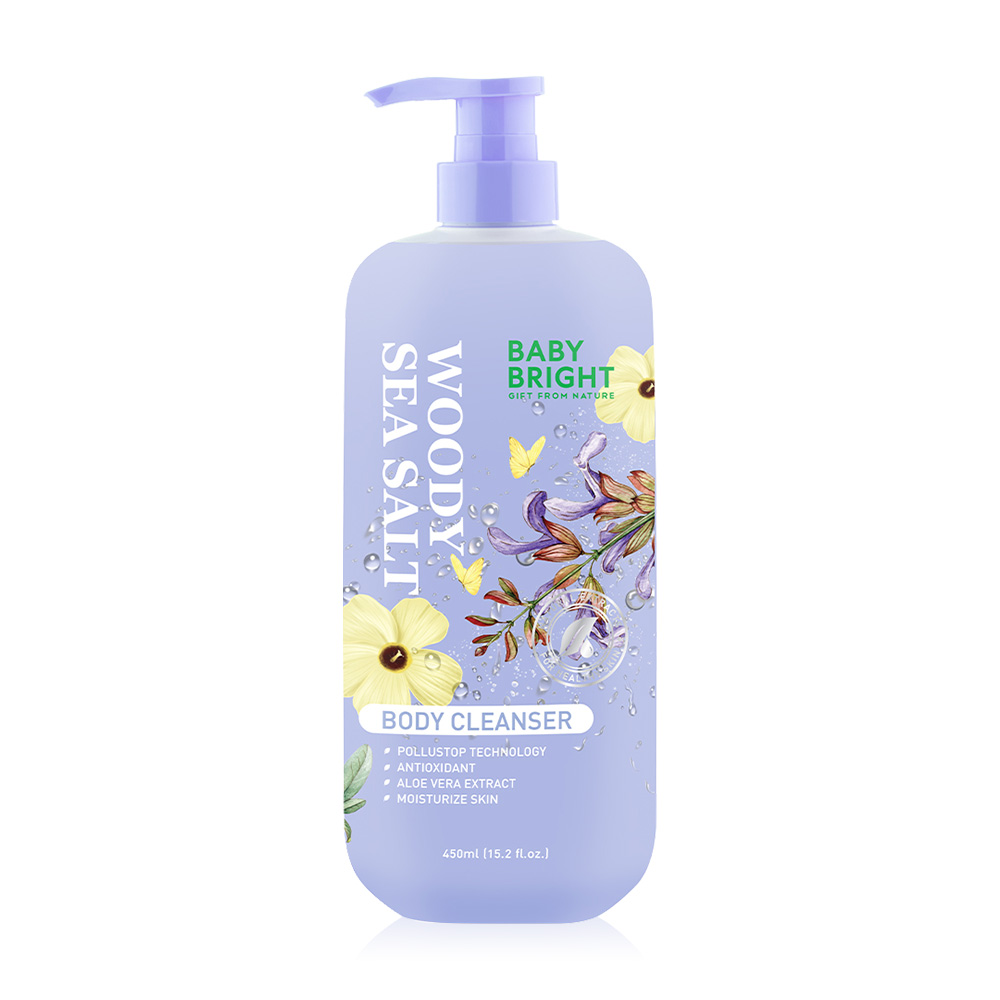 Baby Bright Woody Sea Salt Body Cleanser 450ml
