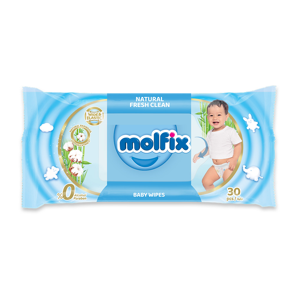 Molfix Fresh Clean Baby Wipes 30 Sheets