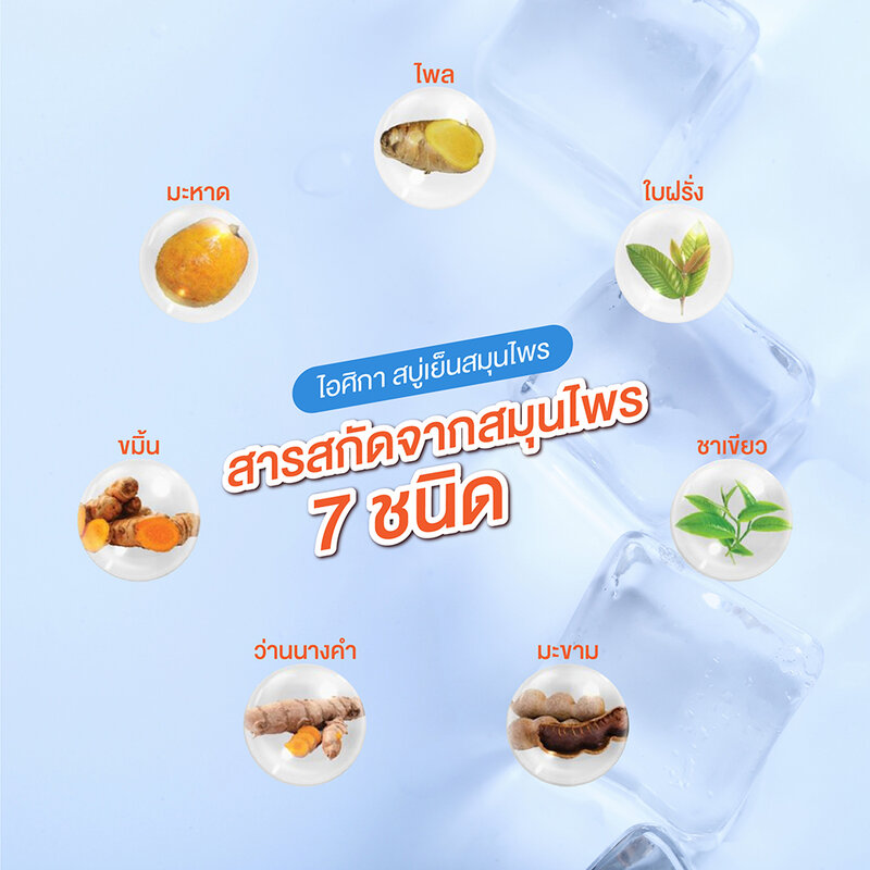 Isika Herbs 7 Herbs Cool Herbal Soap Family Pack [25g x 20pcs]