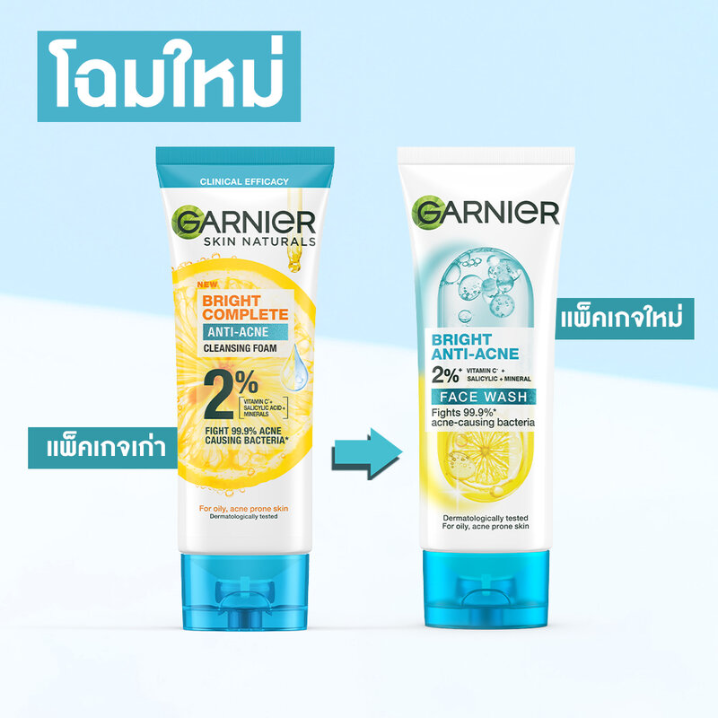 Garnier Skin Naturals Bright Complete Anti-Acne Cleansing Foam 100ml