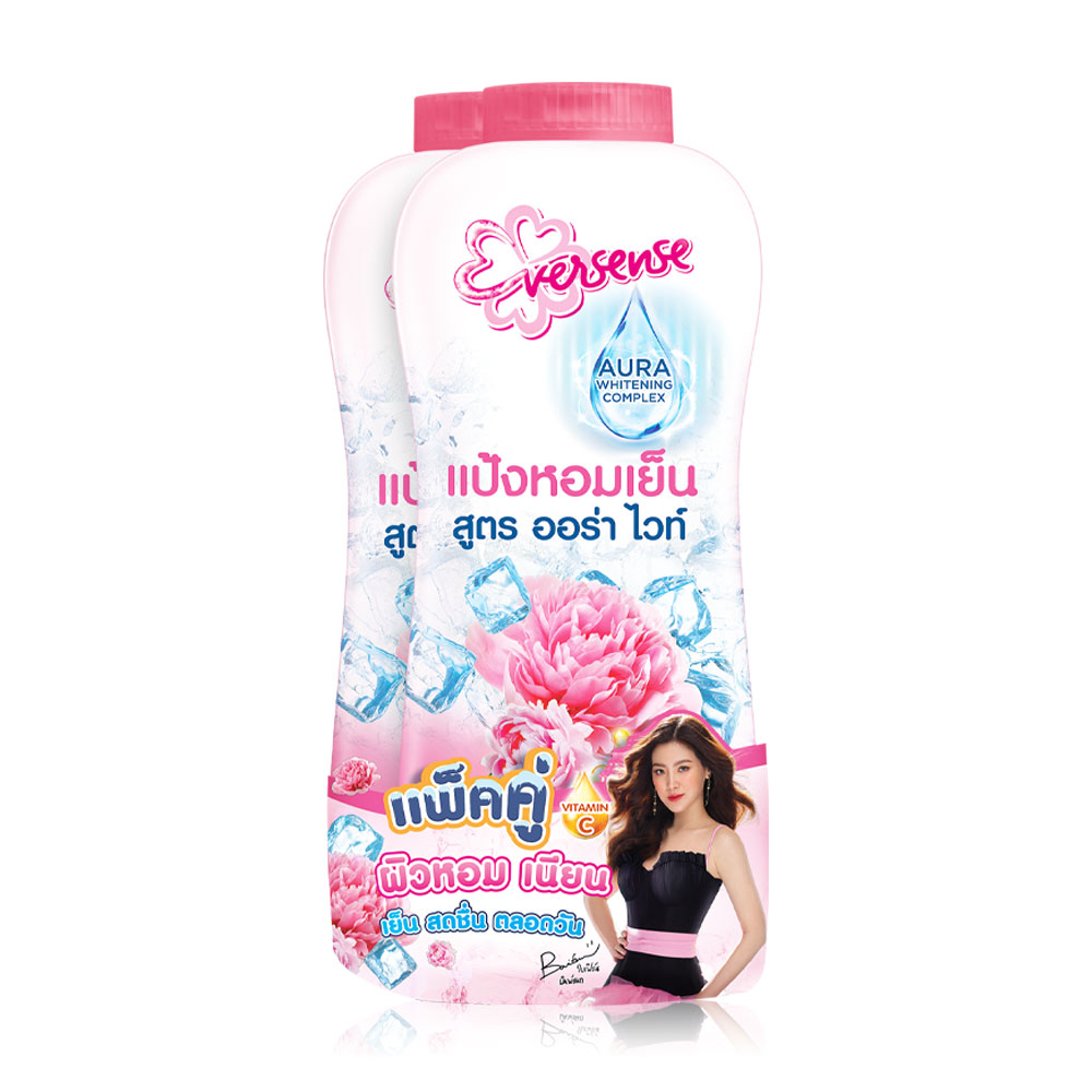Eversense Aura White Cooling Powder Pink [280g x 2pcs]