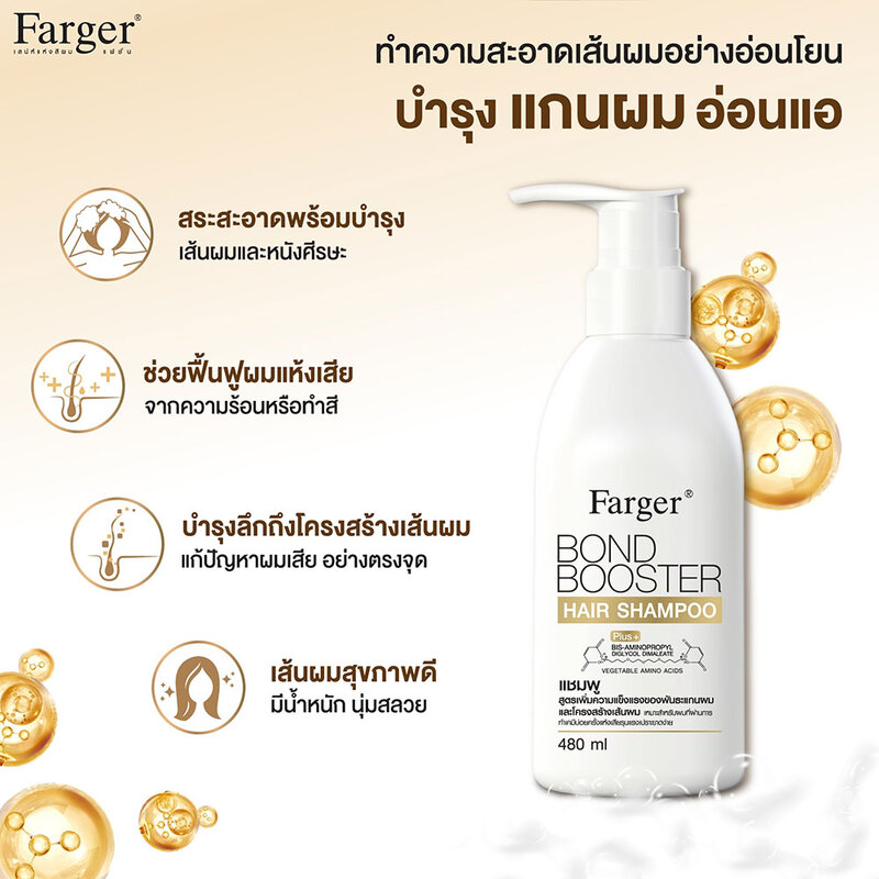 Farger Set 2 Items Bond Booster Hair Shampoo 480ml + Hair Treatment 220ml