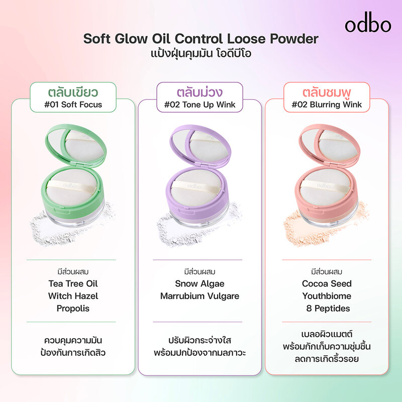 ODBO Soft Glow Oil Control Loose Powder 8g #6004-01