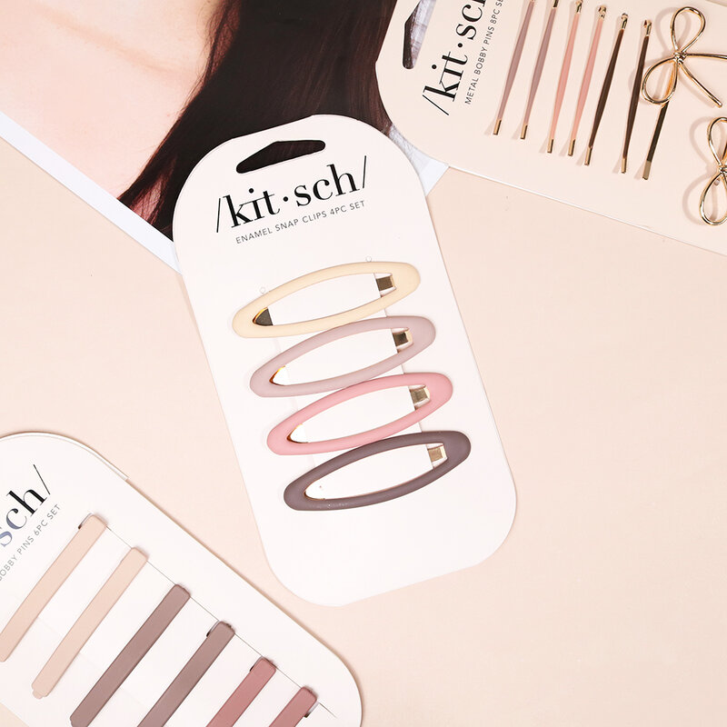 Kitsch Snap Clips Set 4pcs #Terracotta