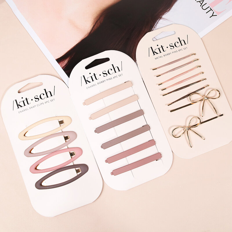 Kitsch Snap Clips Set 4pcs #Terracotta