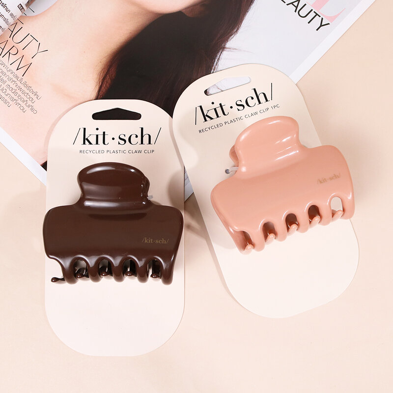 Kitsch Recycled Plastic Puffy Claw Clip #Rosewood
