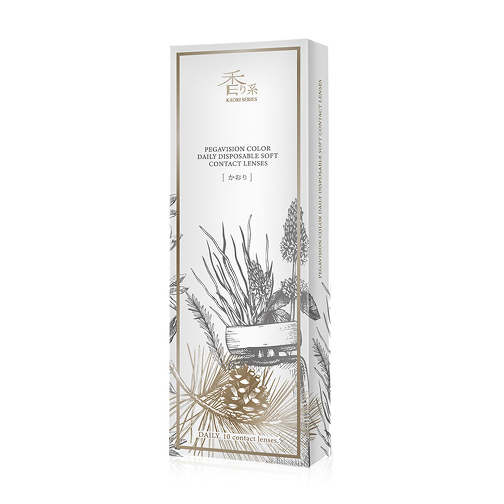 Pegavision Contact Lens Kaori Daily Rosemary Brown [5 Pairs] #-4.00