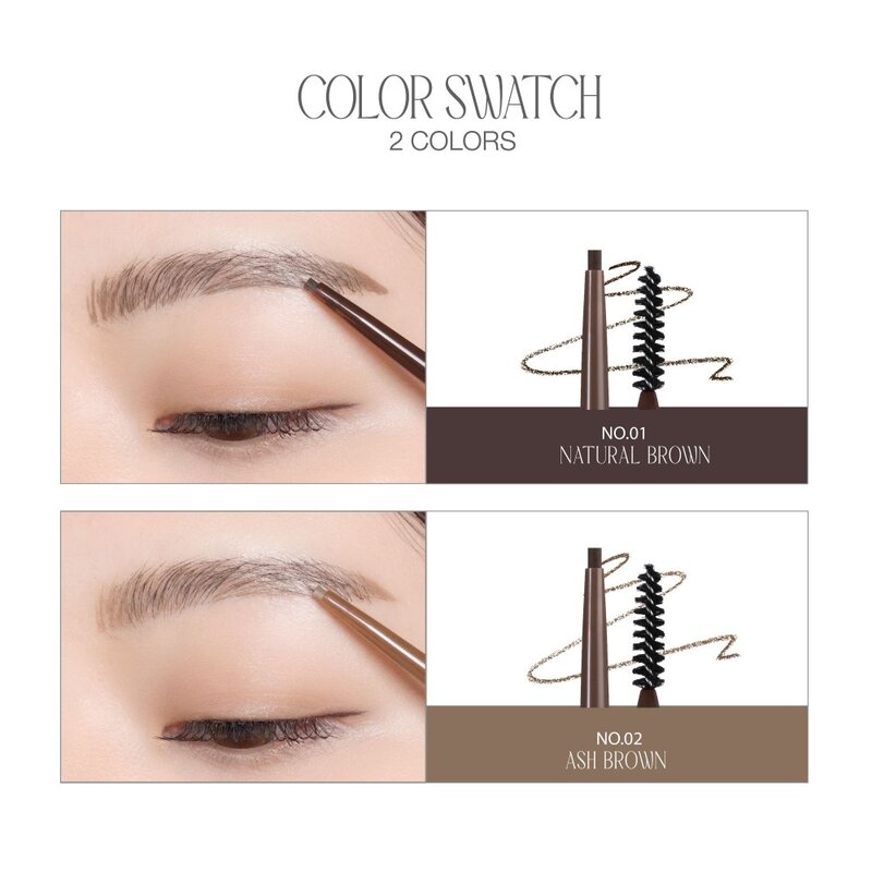 4U2 Basic Extra Slim Brow Pencil 0.08g #02 Ash Brown