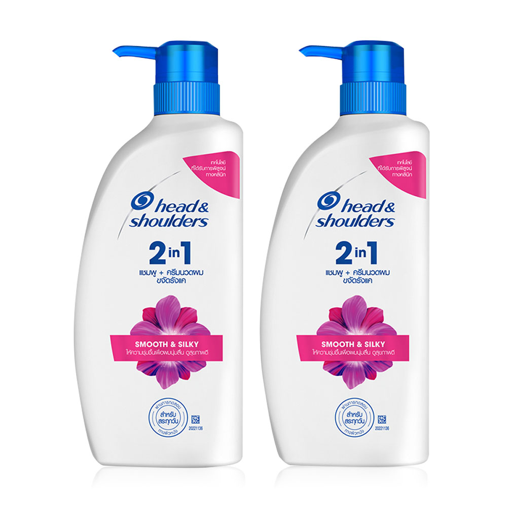 Head & Shoulders Smooth and Silky 2in1 Shampoo + Conditioner [370ml x 2pcs]