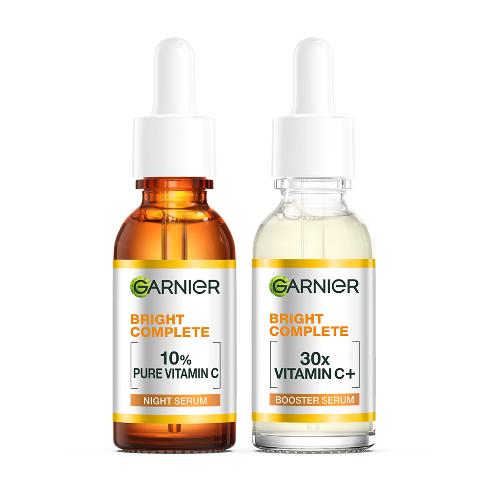 Garnier Set 2 Items Bright Complete Booster Serum 30ml + Overnight Booster Serum 30ml