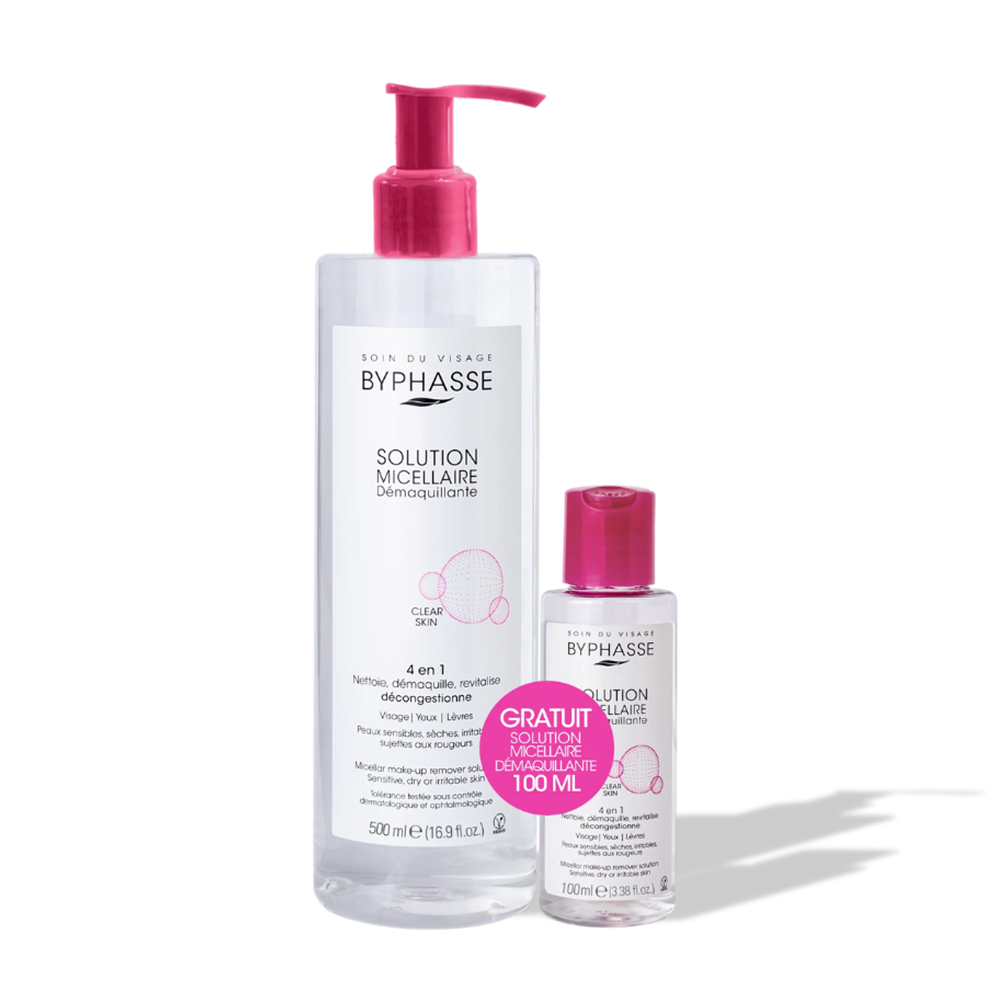 BYPHASSE Micellar Make-Up Remover Solution Pump [500ml + 100ml] ( สินค้าหมดอายุ : 2026.03.01 ) 