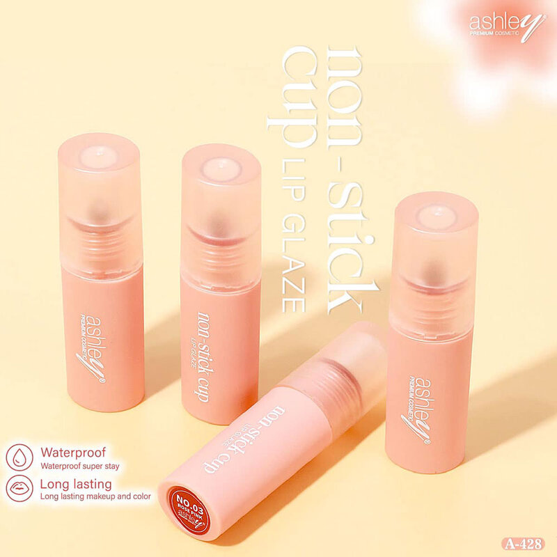 Ashley Non-Stick Cup Lip Glaze 2.2ml #01 Peach