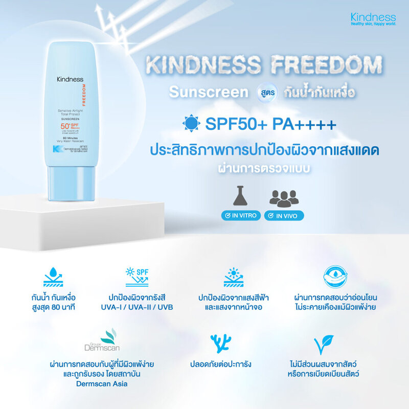 Kindness Freedom Sensitive Airlight Total Protect Sunscreen SPF50+ PA++++ 30ml