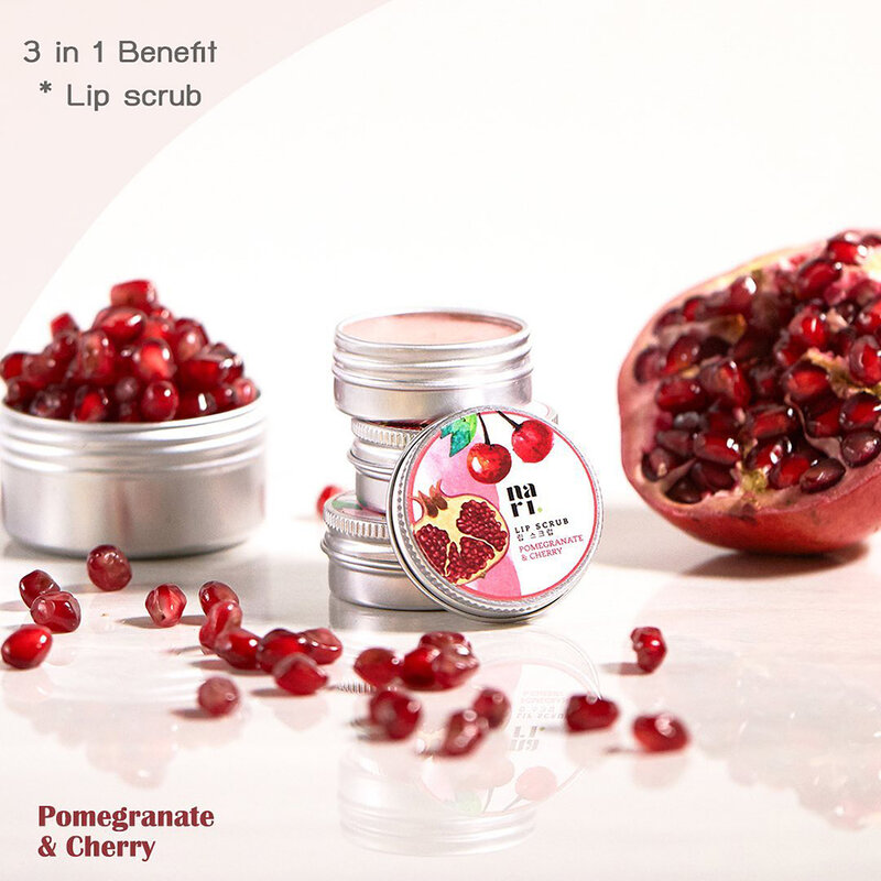 NARI 3-in-1 Lip Scrub 20g #Cherry And Pomegranate