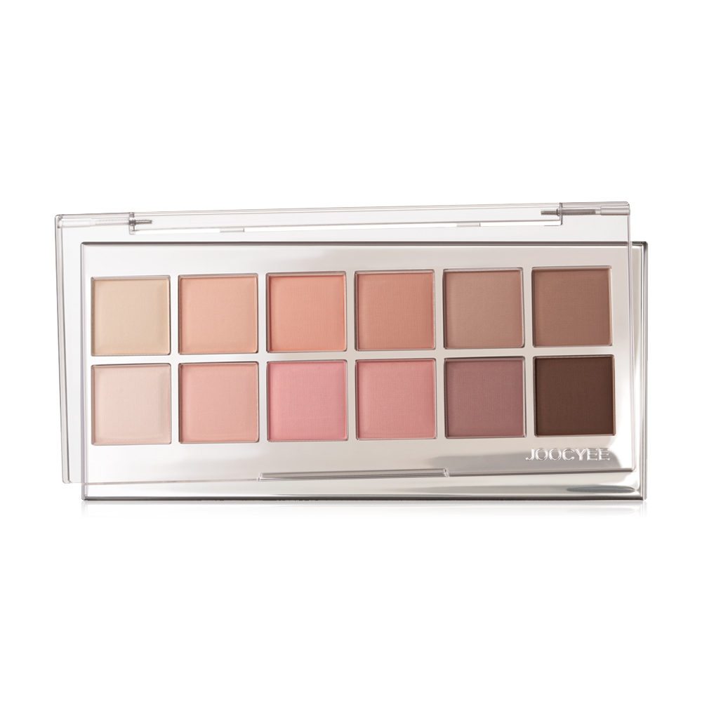 JOOCYEE 12 Shades Eyeshadow Palette 14g #02 Pink Melon