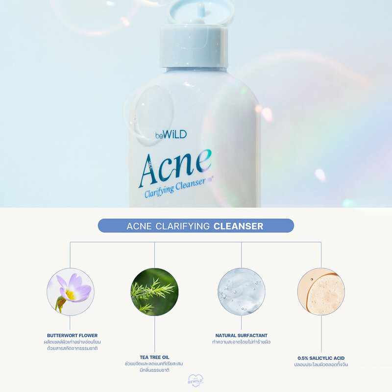 beWiLD Acne Clarifying Cleanser 100ml