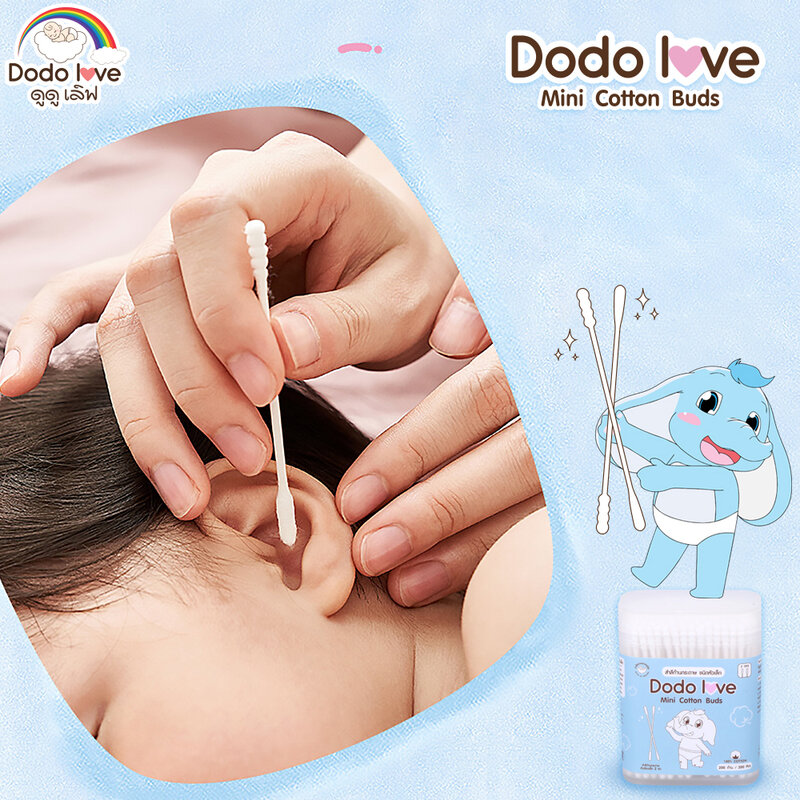 DODOLOVE Mini Cotton Bud 200pcs