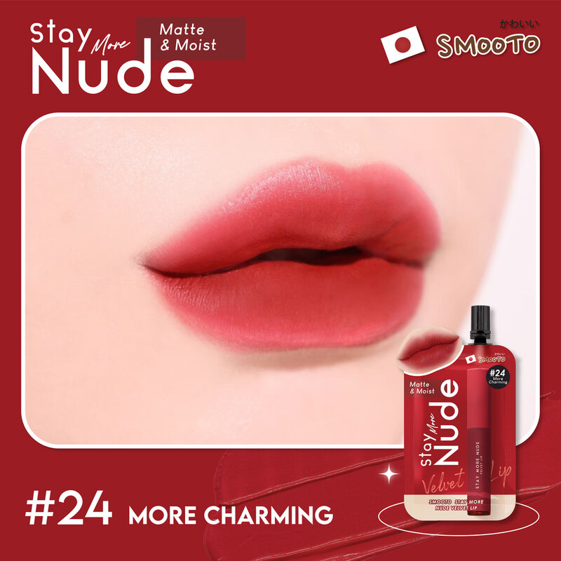 Smooto Stay More Nude Velvet Lip 2g #24 More Charming