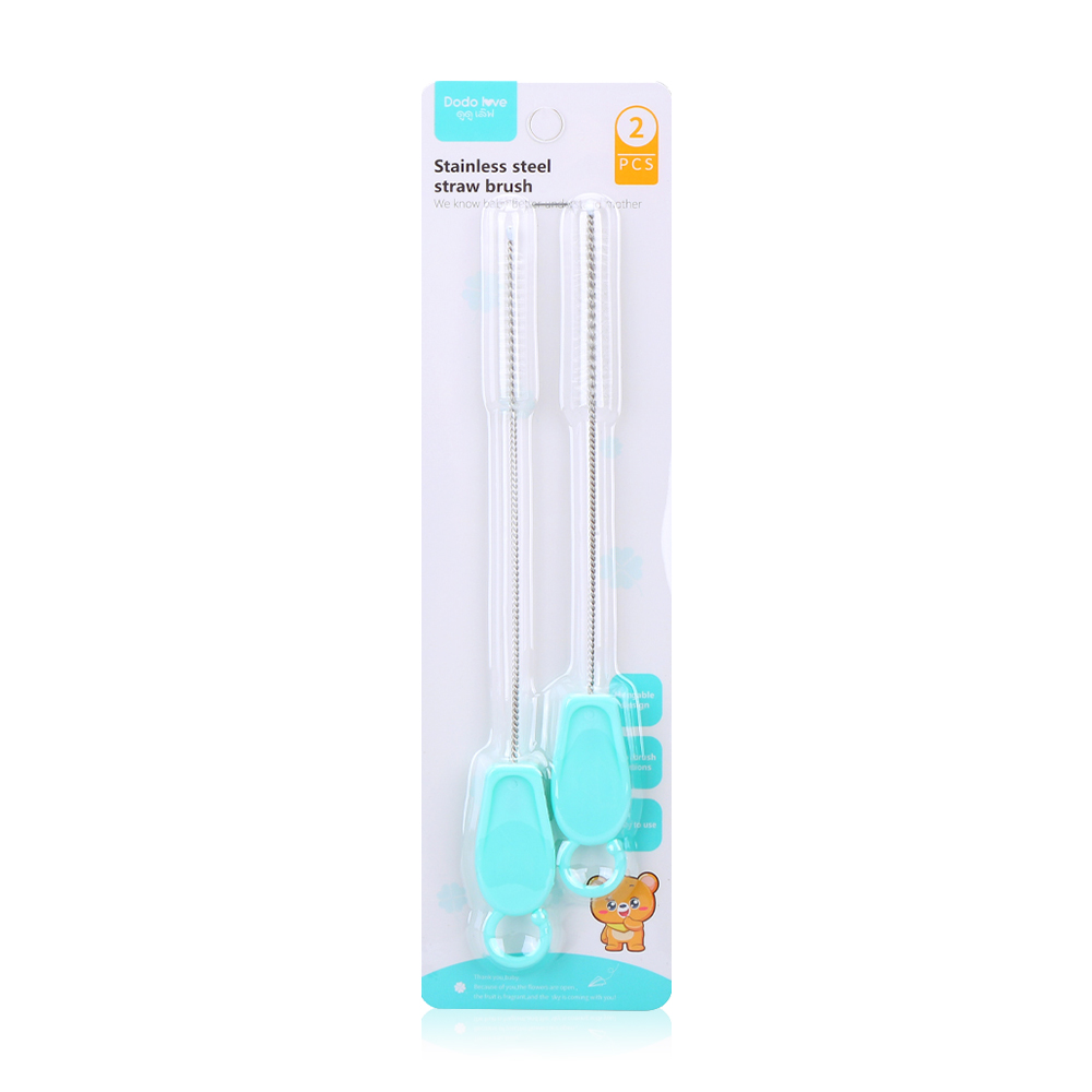 DODOLOVE Stainless Steel Straw Brush 1pc #Green
