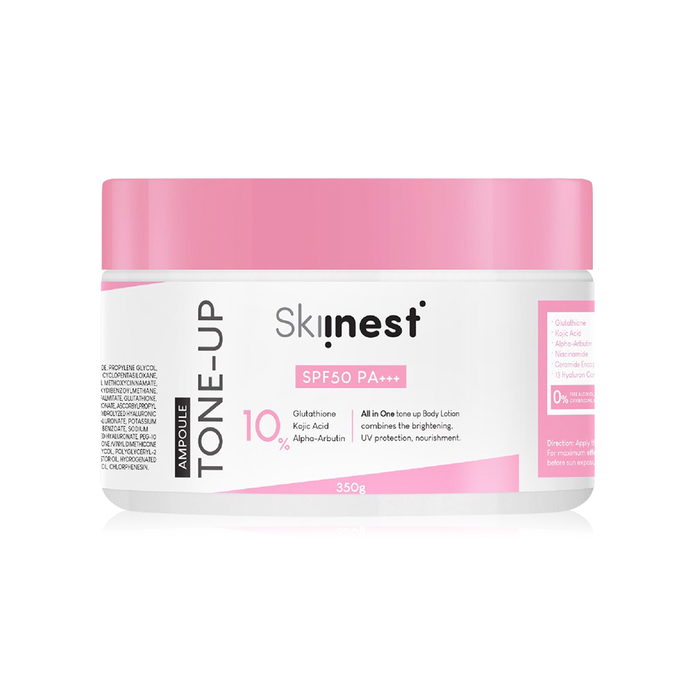 Skiinest Ultra Bright Pink Tone Up Ampoule Body Lotion SPF50 PA+++ 350g