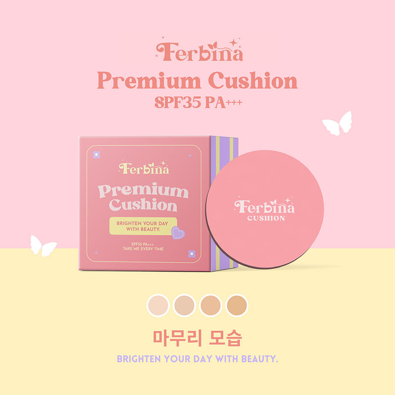 FERBINA Premium Cushion SPF35 PA+++ 15g #02 Vanilla