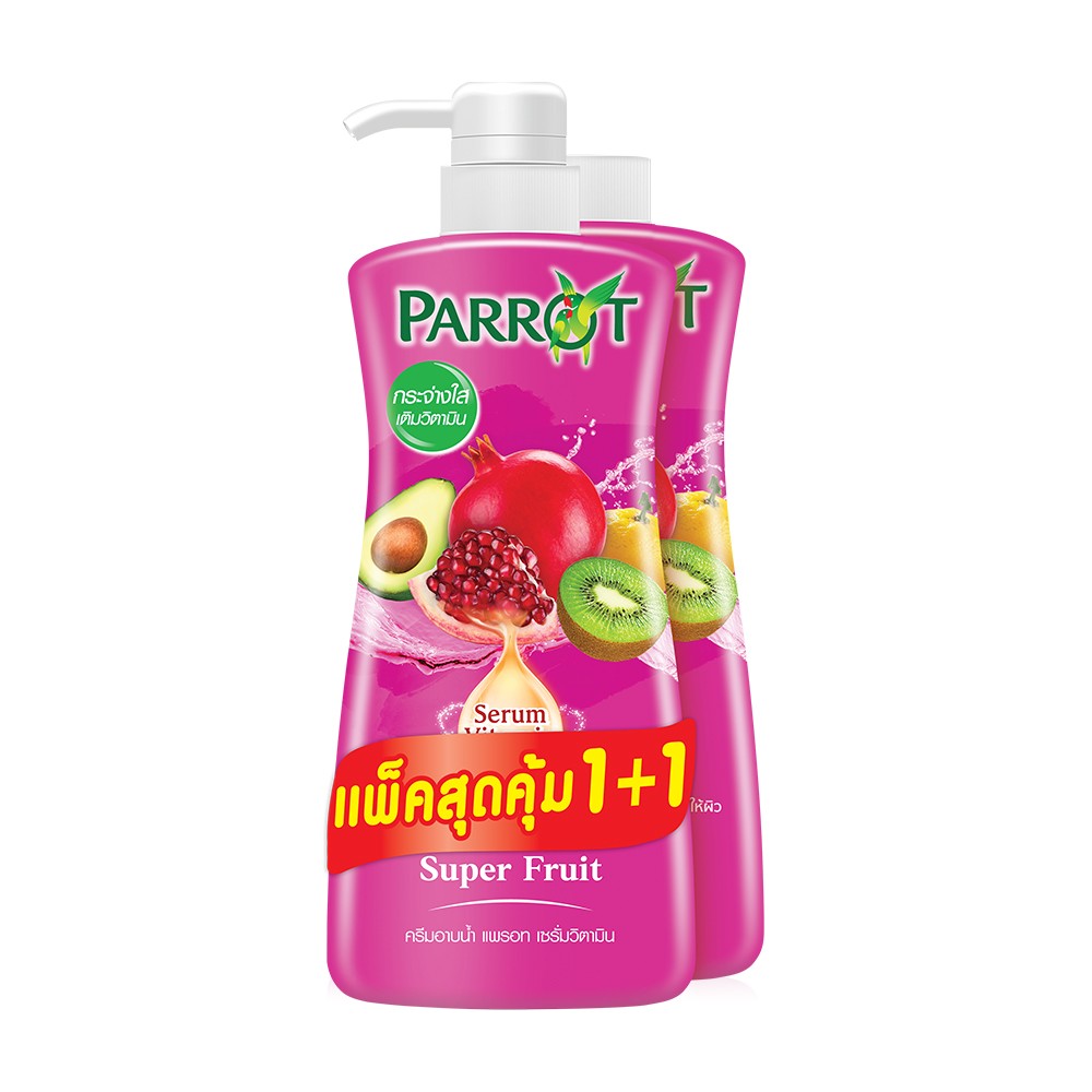 Parrot Serum Vitamin Shower Cream Super Fruit [450ml x 2pcs]