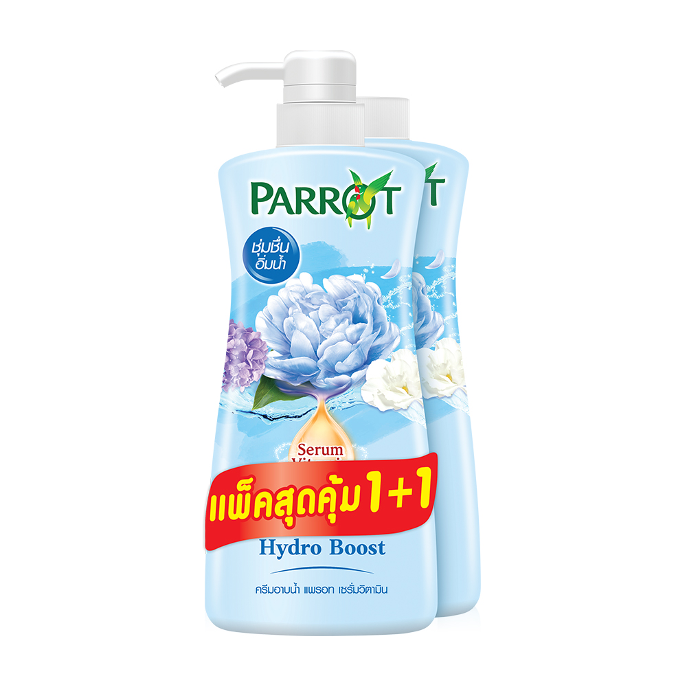 Parrot Serum Vitamin Shower Cream Hydro Boost [450ml x 2pcs]